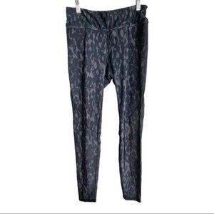 ALALA Leopard Print Leggings With Mesh Panel Size Medium